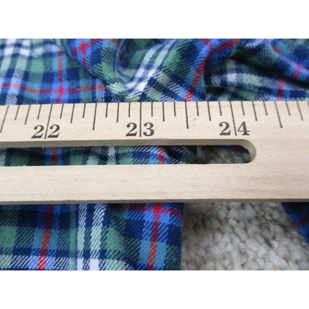 Vineyard Vines Shirt Men Large Slim Green Blue Whale Flannel Cotton Button Up - Picture 7 of 9